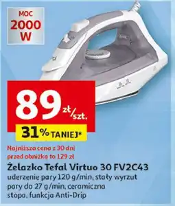 Auchan Żelazko virtuo 30 fv2c43 Tefal oferta