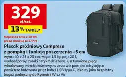 Auchan Plecak próżniowy z pompką i funkcją poszerzenia 40 x 25 20 cm Compresa oferta