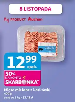 Auchan Mięso mielone z karkówki wieprzowej Auchan Różnorodne (Logo Czerwone) oferta