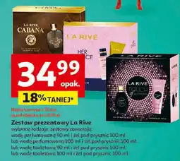 Auchan Zestaw w pudełku her choice żel pod prysznic 100 ml + woda perfumowana La Rive Zestawy oferta