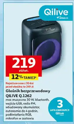 Auchan Głośnik bluetooth q.1262 Qilive oferta
