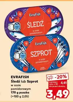 Kaufland Śledź w sosie pomidorowym Evrafish oferta