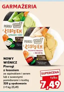 Kaufland Pierogi z łososiem suszonymi pomidorami i ricottą Nowy Wiśnicz oferta