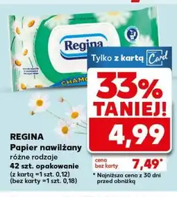 Kaufland Papier nawilżany rumiankowy Regina oferta