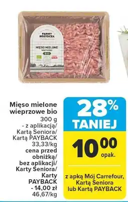 Carrefour Market Mięso mielone wieprzowe bio Carrefour Market oferta