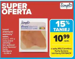 Carrefour Market Łosoś atlantycki wędzony SIMPL plastry oferta