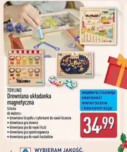 ALDI Drewniana układanka magnetyczna - gra spostrzegawcza Toylino oferta