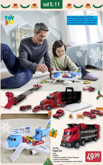 ALDI Ciężarówka z torem wyścigowym i samochodzikami Toylino oferta