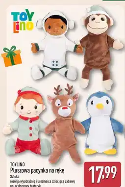 ALDI Pacynka pluszowa na rękę Toylino oferta