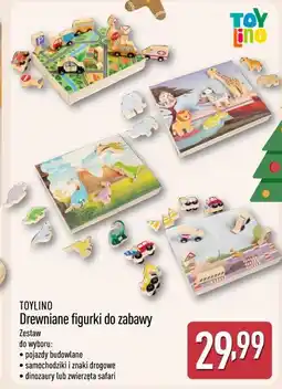 ALDI Samochodziki i znaki drogowe drewniane Toylino oferta
