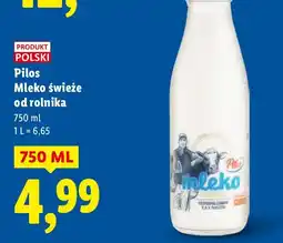 Lidl Mleko świeże od rolnika Pilos oferta
