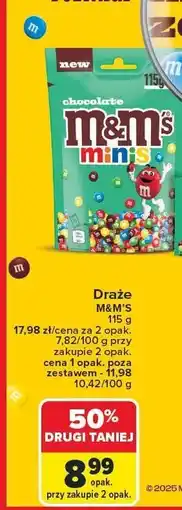 Carrefour Drażė czekoladowe 115 g M&M's oferta