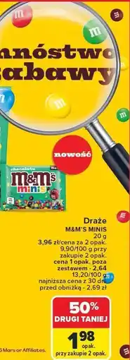 Carrefour Draże czekoladowe Minis 20 g M&M's oferta