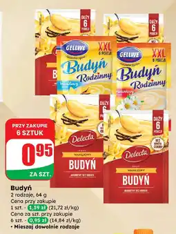 Dino Budyń Gellwe i Delecta 2 rodzaje Gellwe, Delecta oferta