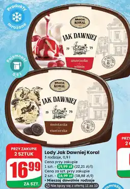 Dino Lody Jak Dawniej Koral śmietanka ciasteczka oferta