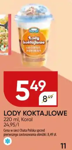 Chata Polska Lody koktajlowe koral oferta