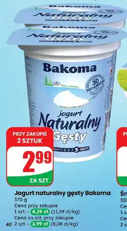 Dino Jogurt naturalny gęsty Bakoma oferta