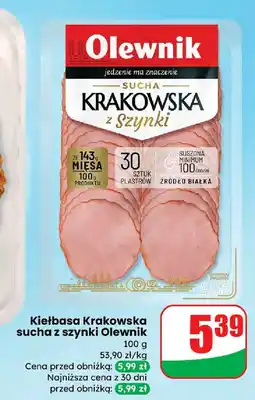 Dino Kiełbasa Krakowska sucha z szynki Olewnik oferta