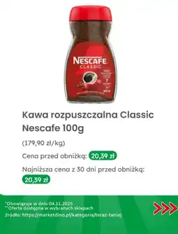 Dino Kawa rozpuszczalna Classic Nescafe 100g oferta