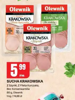 Chorten Sucha Krakowska Z Szynki, Z Fileta Kurczaka, Bez Konserwantów 80 g, Olewnik oferta
