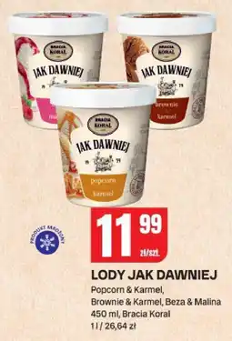 Chorten Lody Jak Dawniej Popcorn & Karmel, Brownie & Karmel, Beza & Malina 450 ml, Bracia Koral oferta