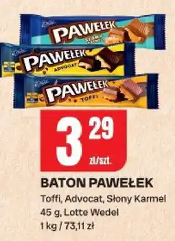 Chorten Baton Pawełek Toffi, Adwokat, Słony Karmel Lotte Wedel oferta