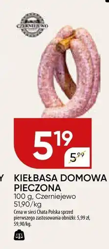 Chata Polska Kiełbasa domowa pieczona Czerniejewa oferta