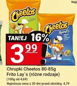 Hitpol Chrupki Cheetos 80-85g Frito Lay's (różne rodzaje) oferta
