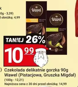 Hitpol Czekolada delikatnie gorzka 90g Wawel (Pistacjowa, Gruszka Migdał) oferta