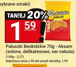 Hitpol Paluszki Beskidzkie 70g - Aksam (solone, delikatesowe, ser-cebula) oferta