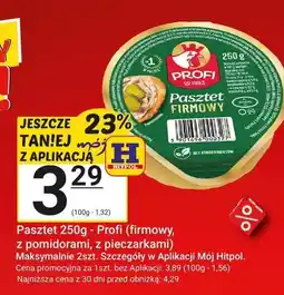 Hitpol Pasztet 250g - Profi (firmowy, z pomidorami, z pieczarkami) oferta