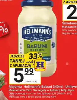 Hitpol Majonez Hellmann's Babuni 340ml - Unilever oferta