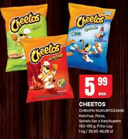 Chorten Chipsy Cheetos chrupki kukurydziane Spirals Ser z Ketchupem oferta