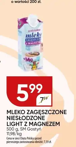 Chata Polska Mleko zagęszczone niesłodzone light z magnezem SM Gostyń oferta
