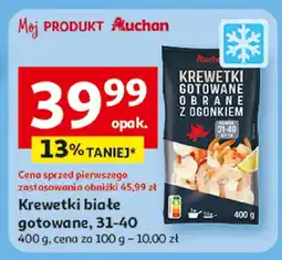 Auchan Krewetki białe gotowane, 31-40 Auchan oferta
