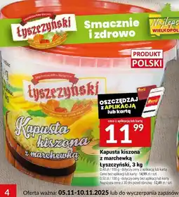 Twój Market Kapusta kiszona z marchewką Łyszczyński, 3 kg oferta