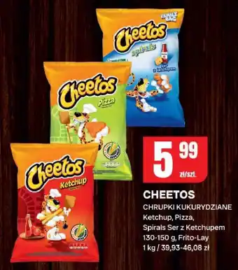 Chorten Chipsy cheetos chrupki kukurydziane ketchup, pizza, spirals ser z ketchupem oferta