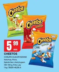 Chorten Chipsy Cheetos chrupki kukurydziane Ketchup, Pizza, Spirals Ser z Ketchupem Frito-Lay oferta