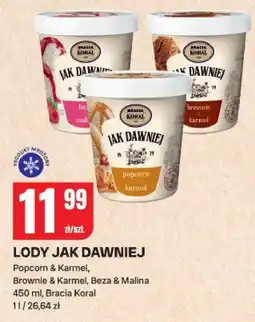 Chorten Lody Jak Dawniej Bracia Koral Popcorn & Karmel, Brownie & Karmel, Beza & Malina oferta