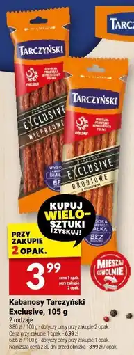 Twój Market Kabanosy Tarczyński Exclusive, 105 g oferta