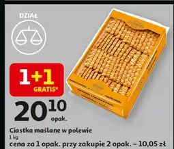 Auchan Ciastka maślane w polewie Auchan oferta
