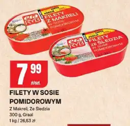 Chorten Filety w Sosie Pomidorowym Z Makreli, Ze Śledzia Graal oferta