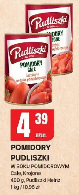Pomidory Pudliszki W Soku Pomidorowym Całe, Krojone Pudliszki Heinz