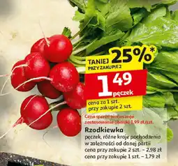 Auchan Rzodkiewka pęczek różne kraje pochodzenia w zależności od danej partii Auchan oferta