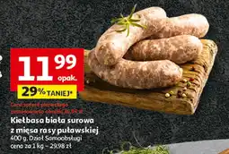 Auchan Kiełbasa biała surowa z mięsa rasy puławskiej 400 g Dział Samoobsługi Auchan oferta