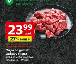 Auchan Mięso na gulasz wołowy ekstra 400 g Dział Samoobsługi Auchan oferta