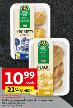 Auchan Krokiety z mięsem lub placki ziemniaczane Dział Samoobsługi oferta