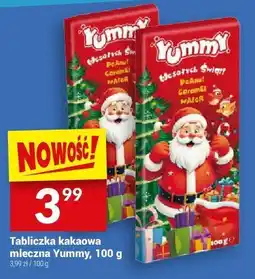 Twój Market Tabliczka kakaowa mleczna Yummy, 100 g oferta
