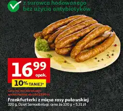 Auchan Frankfurterki z mięsa rasy puławskiej Dział Samoobsługi oferta