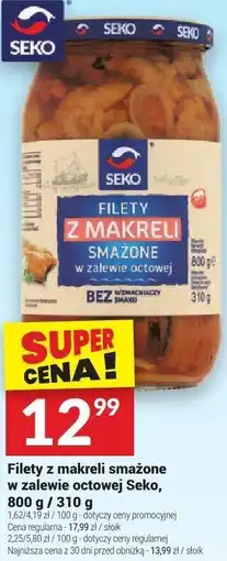 Twój Market Filety z makreli smażone w zalewie octowej Seko, 800 g / 310 g oferta